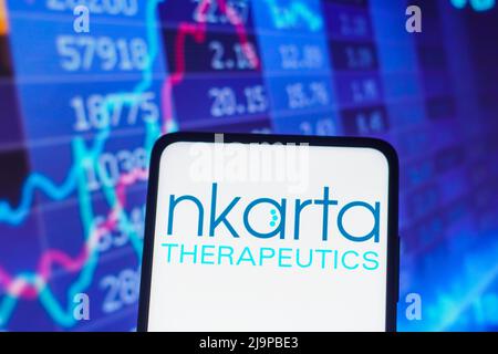 Brésil. 24th mai 2022. Dans cette illustration, le logo Nkarta Therapeutics s'affiche sur l'écran d'un smartphone. (Photo de Rafael Henrique/SOPA Images/Sipa USA) crédit: SIPA USA/Alay Live News Banque D'Images