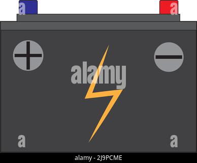 Schéma de la batterie.Panneaux solaires et énergies alternatives sur fond blanc, symbole et dessin du générateur et de la batterie.Illustration vectorielle. Illustration de Vecteur