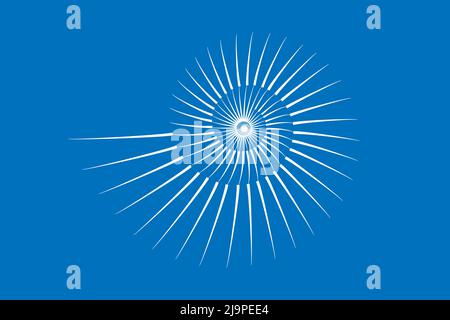 Icône de coque Nautilus géométrique moderne. Illustration vectorielle du logo plat Illustration de Vecteur