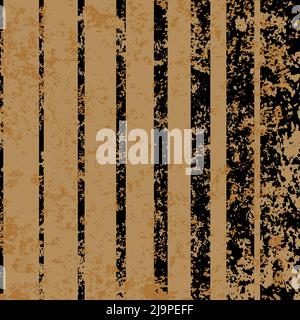 Arrière-plan texturé à rayures abstraites marron et noir grunge. Arrière-plan vectoriel vintage. Illustration de Vecteur