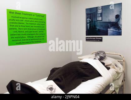 St. Joseph, Missouri, États-Unis. 24th mai 2022. Le Glore Psychiatric Museum, situé dans l'ancien hôpital psychiatrique de l'État de Saint-Joseph, est la plus grande exposition de traitement psychiatrique historique aux États-Unis.(Credit image: © Brian Cahn/ZUMA Press Wire) Banque D'Images