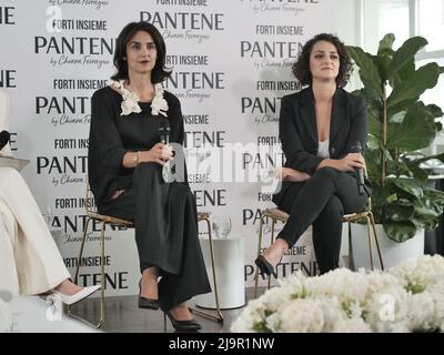 Talk pantene Live instagram rencontre avec Chiara Ferragni, Valeria Consorte et Danila de Stefano Banque D'Images