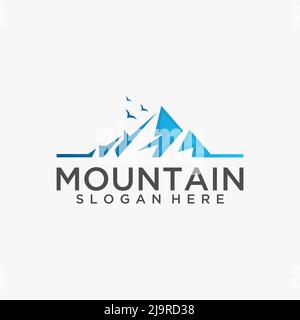 Logo design montagne Illustration de Vecteur