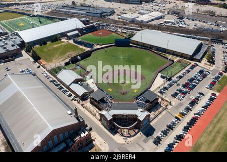 Ray Fisher Stadium, stade de baseball de l'Université du Michigan, Ann Arbor, Michigan, États-Unis Banque D'Images