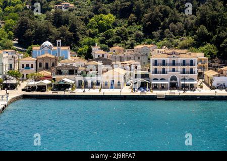 Griechenland, Insel Samos, Karlovasi (Karlovassi), Limani Karlovasiou, Uferpromenade am Fährhafen Banque D'Images