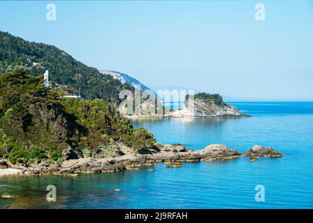Griechenland, Insel Samos, Karlovasi (Karlovassi), Potami-Strand westlich von Karlovasi Banque D'Images