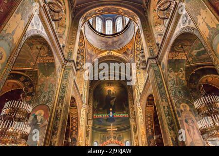 Monastère de Vydubychi, Kiev, Ukraine. Le monastère de Vydubychi est le plus ancien monastère orthodoxe de Kiev. Le monastère original a été créé dans le TH Banque D'Images