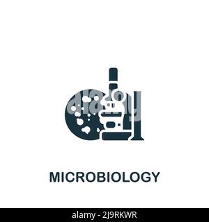 Icône microbiologie. Icône monochrome simple Science pour les modèles, la conception Web et les infographies Illustration de Vecteur