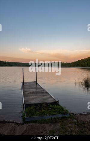 Etats-Unis, Minnesota, la salle Lake State Recreation Area, lancement de bateaux Banque D'Images