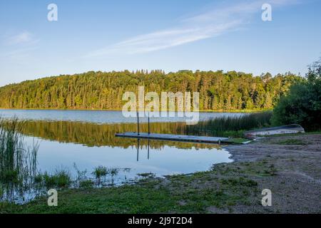 Etats-Unis, Minnesota, la salle Lake State Recreation Area, lancement de bateaux Banque D'Images