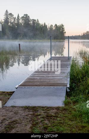 États-Unis, Minnesota, Parc d'État d'Itasca, lac Itasca Banque D'Images