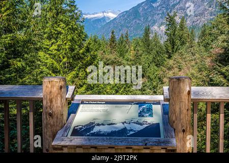 North Cascades NP, WA, États-Unis - 18 août 2021 : la chaîne de Picket Banque D'Images