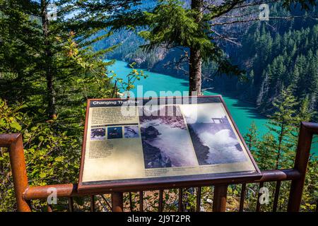 North Cascades NP, WA, États-Unis - 18 août 2021 : modification du débit Banque D'Images