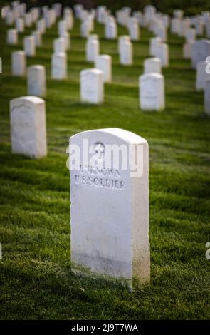 États-Unis, Virginie. Cimetière national d'Alexandrie, tombe d'un soldat inconnu Banque D'Images