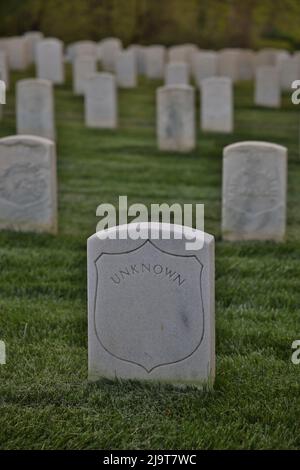 États-Unis, Virginie. Cimetière national d'Alexandrie, tombe d'un soldat inconnu Banque D'Images