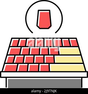 illustration vectorielle de l'icône de couleur de toit bardeaux d'asphalte Illustration de Vecteur