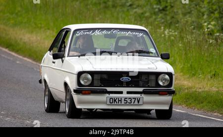 1980 Escort blanche Ford Banque D'Images