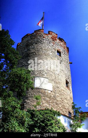 Le château de Mikulov est un monument populaire en République tchèque Banque D'Images