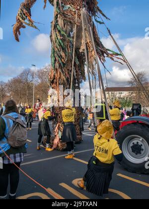 Glasgow, Écosse, Royaume-Uni. 10th novembre 2021 : Amal et Storm à Govan en Cop26 à Glasgow. Banque D'Images