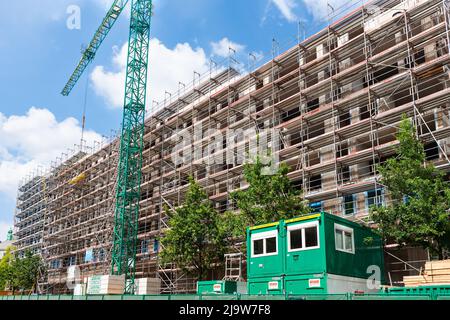 Hambourg, Allemagne - 12 juillet 2011 : travaux de construction au nord du centre-ville de Hambourg Banque D'Images