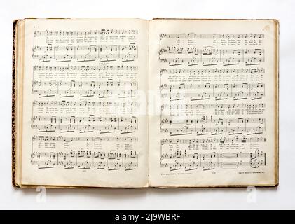 Partitions de musique vintage, de l'Empire russe, 1880s. Banque D'Images