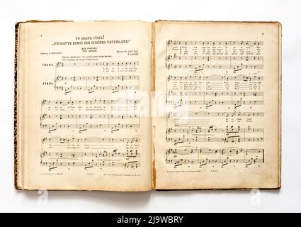 Partitions de musique vintage, de l'Empire russe, 1880s. Banque D'Images
