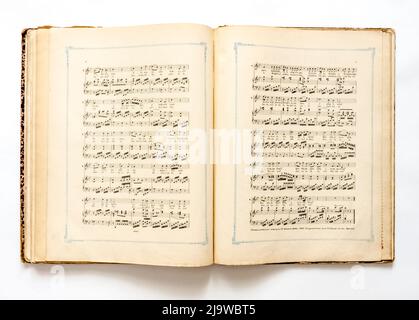 Partitions de musique vintage, de l'Empire russe, 1880s. Banque D'Images