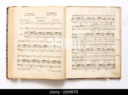 Partitions de musique vintage, de l'Empire russe, 1880s. Banque D'Images