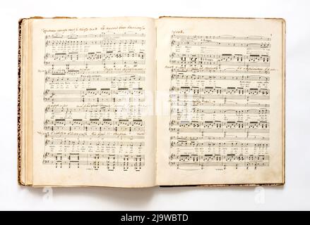 Partitions de musique vintage, de l'Empire russe, 1880s. Banque D'Images