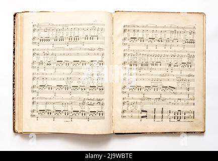 Partitions de musique vintage, de l'Empire russe, 1880s. Banque D'Images