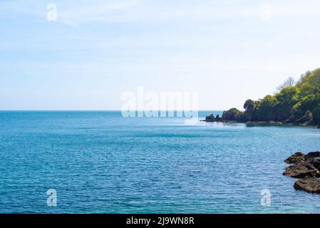 Anstey's Cove près de Torquay, Devon. Plage de la Riviera anglaise. Banque D'Images