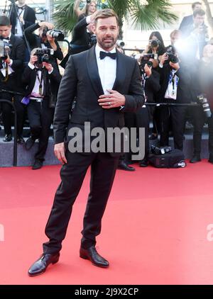 Cannes, France. 25th mai 2022. Ricky Martin, chanteuse portoricaine, assiste à la première d'Elvis au Palais des Festivals au Festival de Cannes 75th, en France, le mercredi 25 mai 2022. Photo de Rune Hellestad/ Credit: UPI/Alay Live News Banque D'Images
