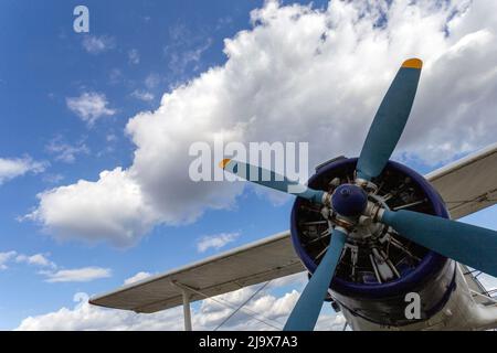 Budapest, Hongrie - 09 02 2021: Antonov an-2R avion à l'Aeropark un musée de l'aviation en plein air à Budapest. Banque D'Images