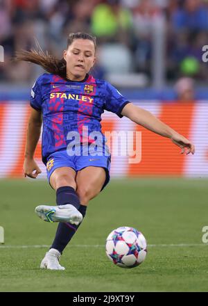 Turin, Italie, 21st mai 2022. Claudia Pina du FC Barcelona lors du match de la Ligue des champions des femmes de l'UEFA au stade Juventus, à Turin. Le crédit photo devrait se lire: Jonathan Moscrop / Sportimage Banque D'Images