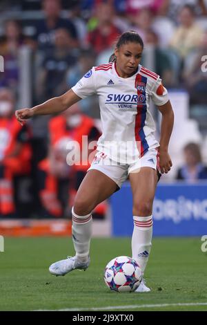 Turin, Italie, 21st mai 2022. Delphine Cascarino de Lyon lors du match de la Ligue des champions des femmes de l'UEFA au stade Juventus, à Turin. Le crédit photo devrait se lire: Jonathan Moscrop / Sportimage Banque D'Images