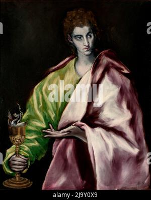 Saint John et la coupe empoisonnée par El Greco, Banque D'Images