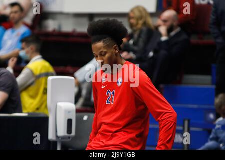 Saint-Pétersbourg, Russie. 25th mai 2022. Will Clyburn (No.21) de CSKA vu lors de la troisième finale du match de basket-ball de la VTB United League entre Zenit et CSKA à Sibur Arena. Score final; Zenit Saint Petersbourg 93:7 CSKA Moscou. Crédit : SOPA Images Limited/Alamy Live News Banque D'Images