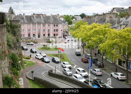 Vue de Saint-Lo par drone en Normandie, France, Europe Banque D'Images