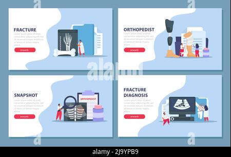 Jeu d'icônes de concept d'orthopédiste Illustration de Vecteur