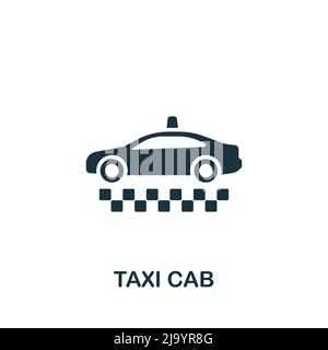 Icône taxi Cab. Icône de voyage simple monochrome pour modèles, conception Web et infographies Illustration de Vecteur