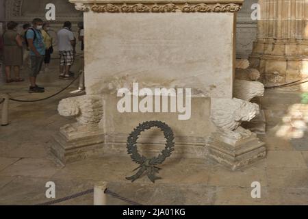 Tombeau du roi Jean Ier du Portugal et de sa femme Philippa de Lancaster dans le monastère de Batalha, Portugal Banque D'Images