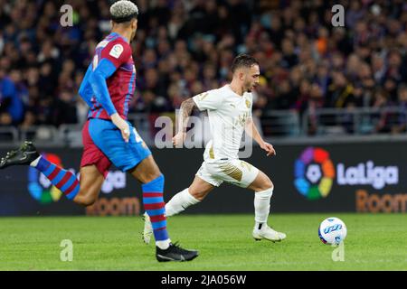 Sydney, Australie. 25th mai 2022. Reno Piscopo, de l'All Stars, contrôle le ballon lors du match entre le FC Barcelone et l'A-League All Stars au stade Accor le 25 mai 2022 à Sydney, en Australie. Credit: Images IOIO/Alamy Live News Banque D'Images