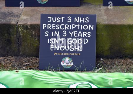 Global Cannabis Mars 10th anniversaire de marche à travers Cardiff. Départ du parc Cathays et conclusion au parc Hamadryad, Cardiff Picture by Rich Banque D'Images