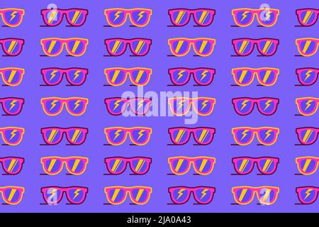 Lunettes de soleil coloré sans couture papier cadeau motif abstrait Illustration de Vecteur