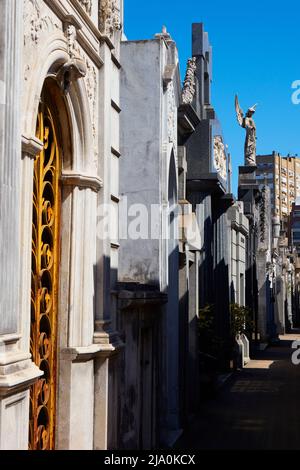 La Recoleta Monumental Cementerie, Buenos Aires, Argentine. Banque D'Images