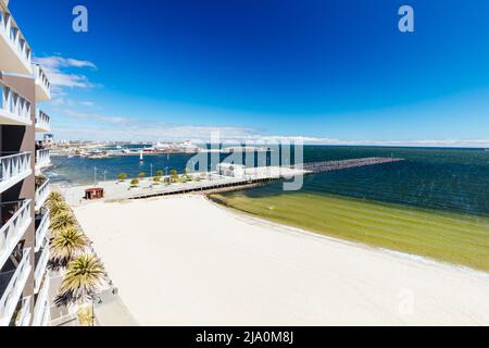 Vue sur la baie de Port Phillip à Melbourne, Australie Banque D'Images