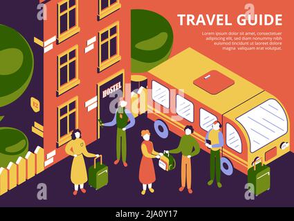 #Guide de voyage Illustration isométrique Illustration de Vecteur