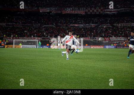 Les joueurs de Fotball de River plate Team Argentina jouent contre Alianza de Lima, pour la coupe Libertadores. Banque D'Images