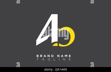 AB lettres alphabétiques initiales logo monogramme Illustration de Vecteur