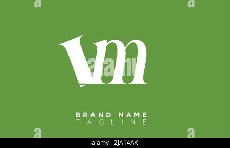 Lettres de l'alphabet VM initiales logo du monogramme Illustration de Vecteur